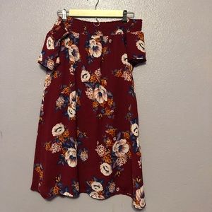 Floral Off the Shoulder Dress